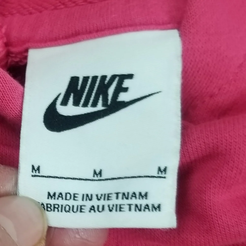Nike Pink Hoodie with Yellow AIR Logo